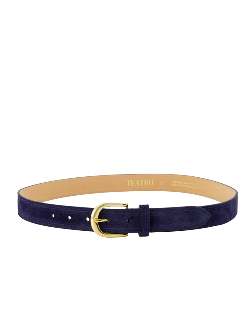 21Jewelz Musthave gold detailed riem - suede donkerblauw