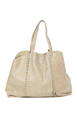21Jewelz Grote shopper met gouden studs - beige