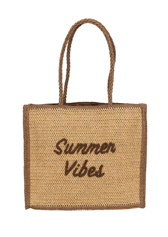 21Jewelz Rotan shopper "Summer Vibes" - bruin/camel