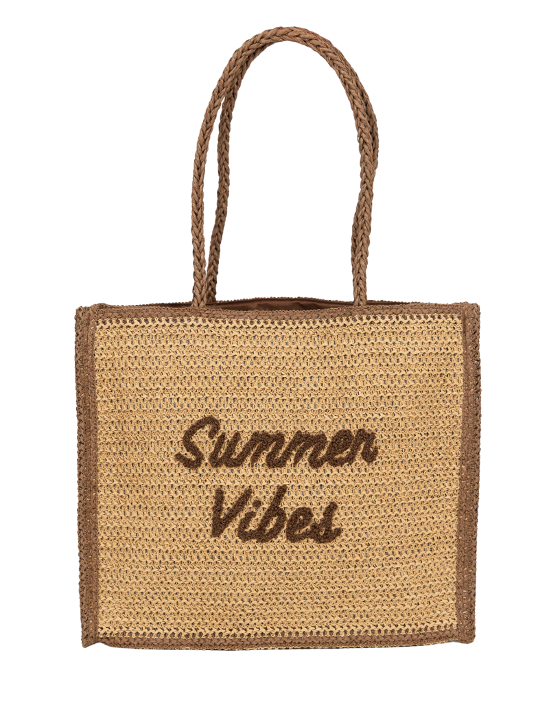 21Jewelz Rotan shopper "Summer Vibes" - bruin/camel