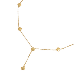 21Jewelz Lange ketting y-vorm met klavers - goud