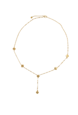 21Jewelz D&E | Lange ketting y-vorm met klavers - goud