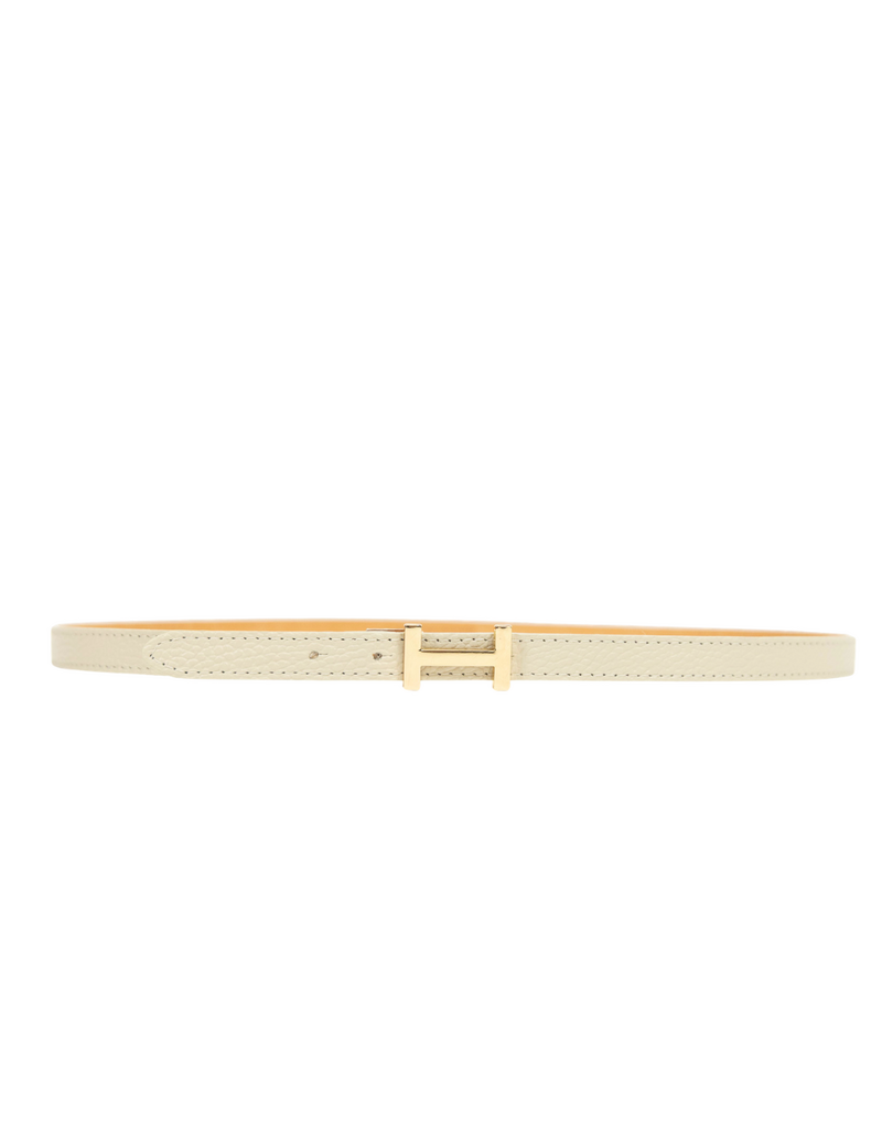 21Jewelz Smalle riem met goud detail - ecru