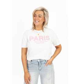 21Jewelz T-shirt Paris - wit/roze