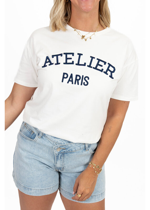 21Jewelz T-shirt Atelier - wit/donkerblauw