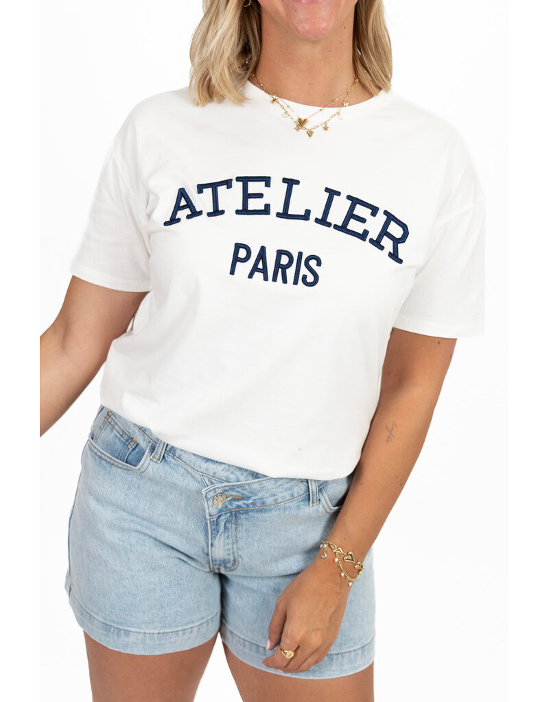 21Jewelz T-shirt Atelier - wit/donkerblauw