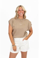 21Jewelz Jeans short met gouden knopen - ecru