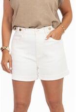 21Jewelz Jeans short met gouden knopen - ecru