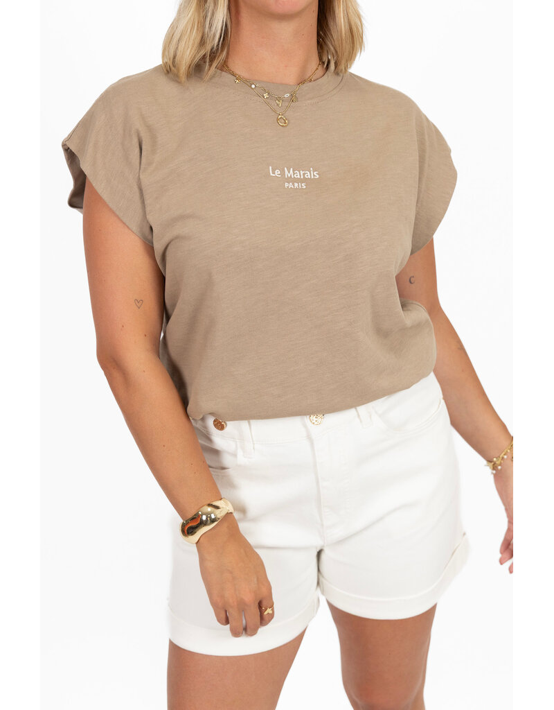 21Jewelz Mouwloze top Le Marais - taupe