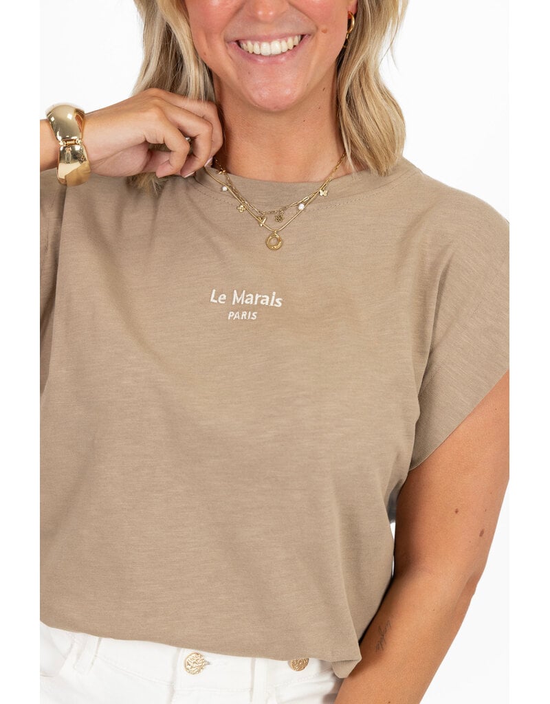 21Jewelz Mouwloze top Le Marais - taupe