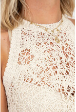 21Jewelz Crochet top - ecru