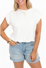 21Jewelz Mouwloze top met elastiek - wit
