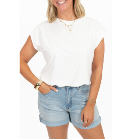 21Jewelz Mouwloze top met elastiek - wit