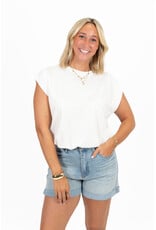 21Jewelz Mouwloze top met elastiek - wit