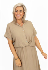 21Jewelz Effen blouse met cropped look - camel