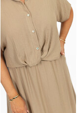 21Jewelz Effen blouse met cropped look - camel