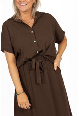 21Jewelz Effen blouse met cropped look - bruin