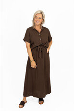 21Jewelz Effen blouse met cropped look - bruin