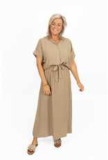 21Jewelz Lange effen rok met strikceintuur - camel