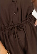 21Jewelz Effen playsuit met koordje - bruin
