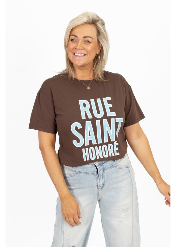 21Jewelz T-shirt ''Rue Saint Honoré '' - bruin
