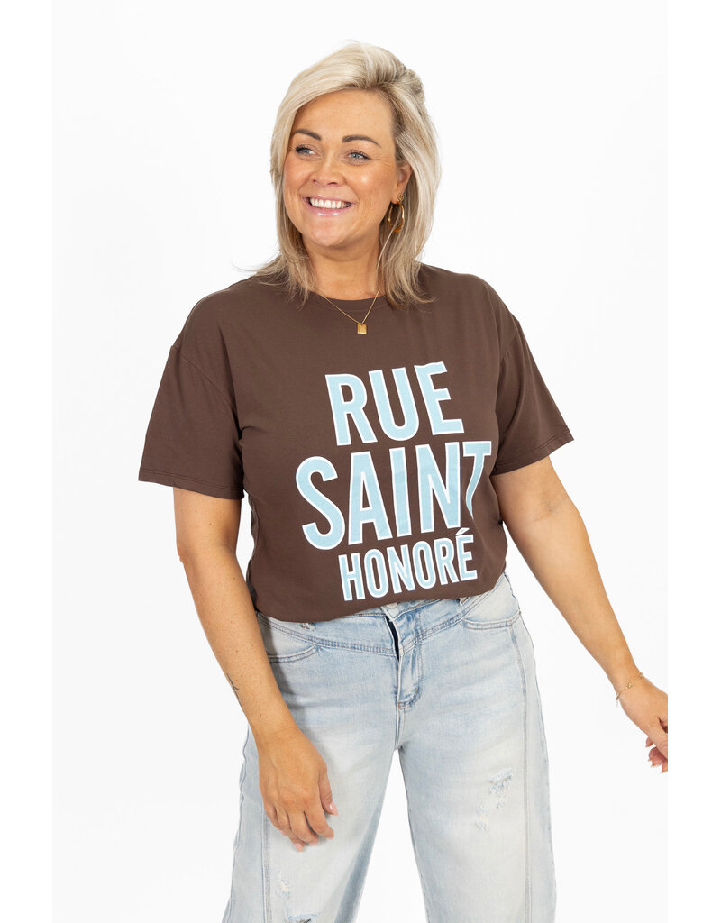 21Jewelz T-shirt ''Rue Saint Honoré '' - bruin