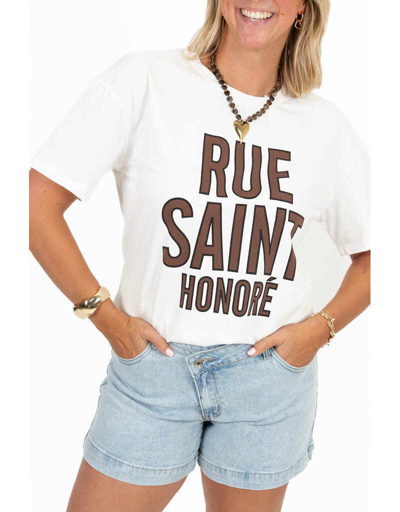 21Jewelz T-shirt ''Rue Saint Honoré '' - wit