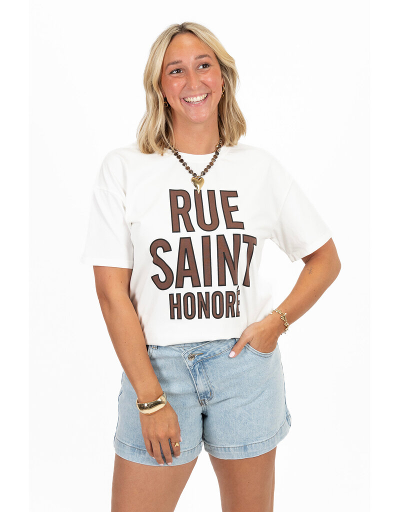21Jewelz T-shirt ''Rue Saint Honoré '' - wit
