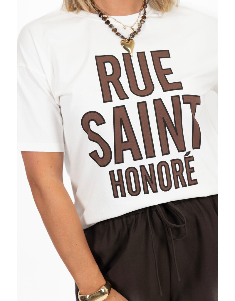 21Jewelz T-shirt ''Rue Saint Honoré '' - wit