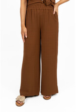 21Jewelz Losvallende pantalon met elastiek - bruin