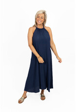 21Jewelz Lange jurk met gevlochten halter - donkerblauw