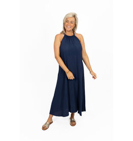 21Jewelz Lange jurk met gevlochten halter - donkerblauw