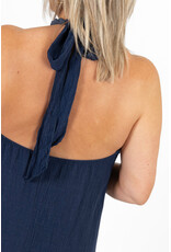 21Jewelz Lange jurk met gevlochten halter - donkerblauw