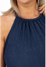21Jewelz Lange jurk met gevlochten halter - donkerblauw