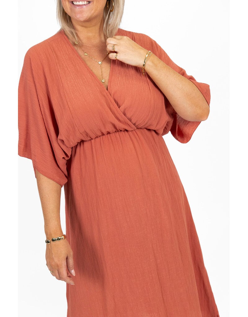 21Jewelz Losvallende zomer jurk - roest