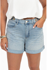 21Jewelz Jeans short met gouden knopen - blauw