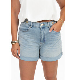21Jewelz Jeans short met gouden knopen - blauw