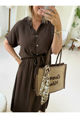 21Jewelz Effen blouse met cropped look - bruin