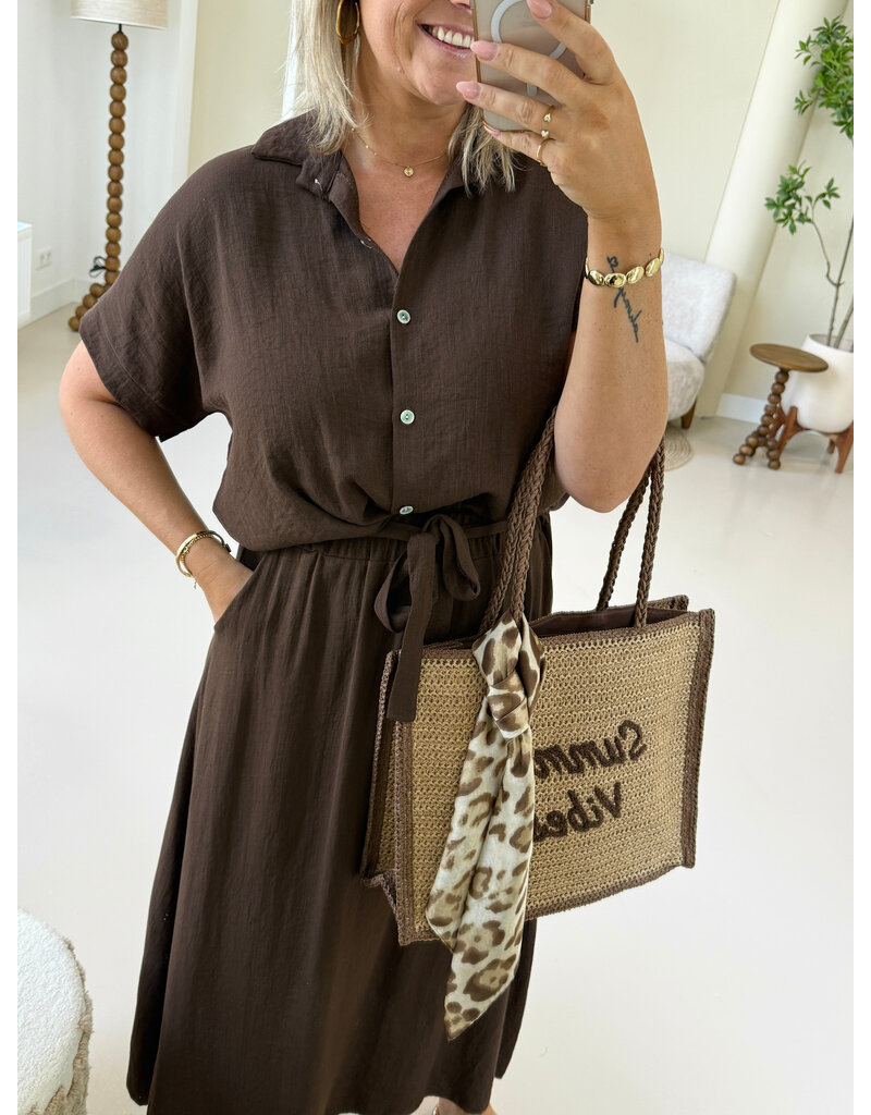 21Jewelz Effen blouse met cropped look - bruin