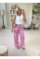 21Jewelz Losvallende pantalon met koordje - roze