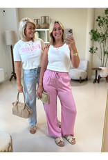 21Jewelz Losvallende pantalon met koordje - roze