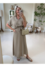 21Jewelz Lange effen rok met strikceintuur - camel