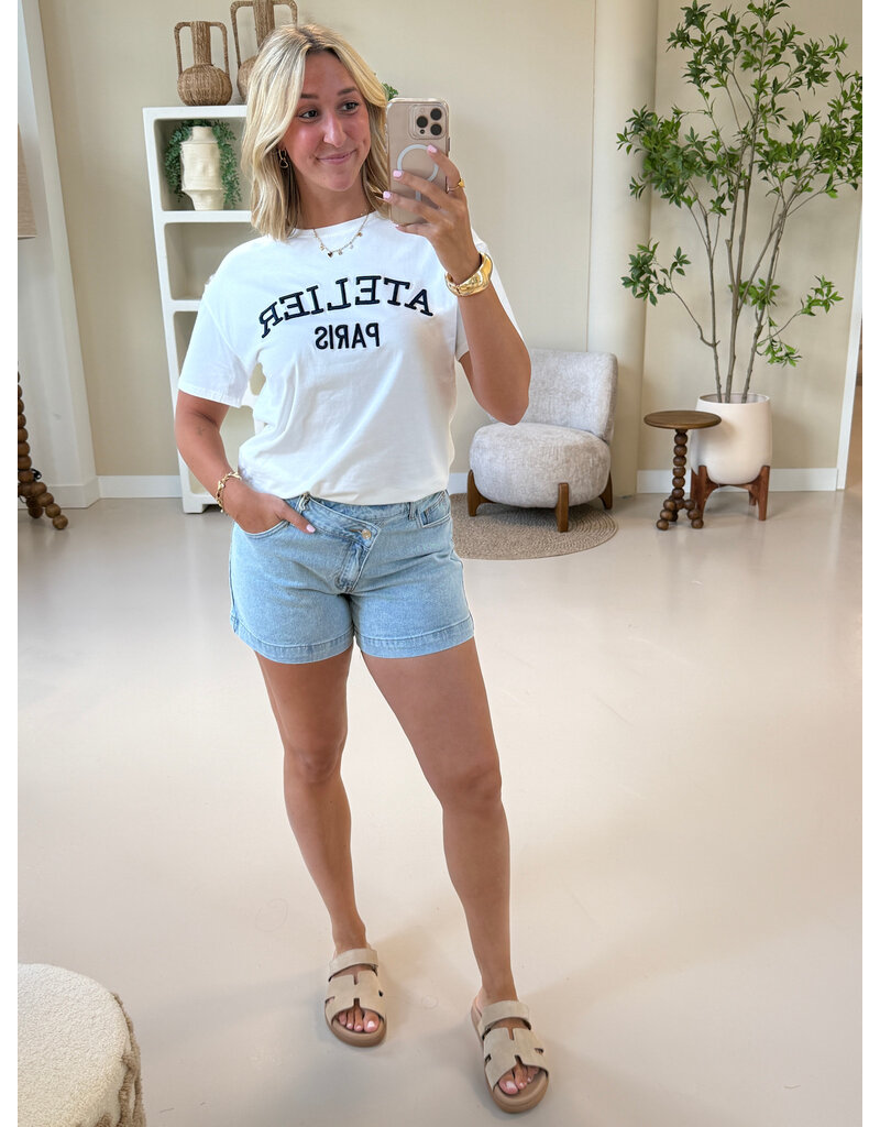 21Jewelz T-shirt Atelier - wit/donkerblauw