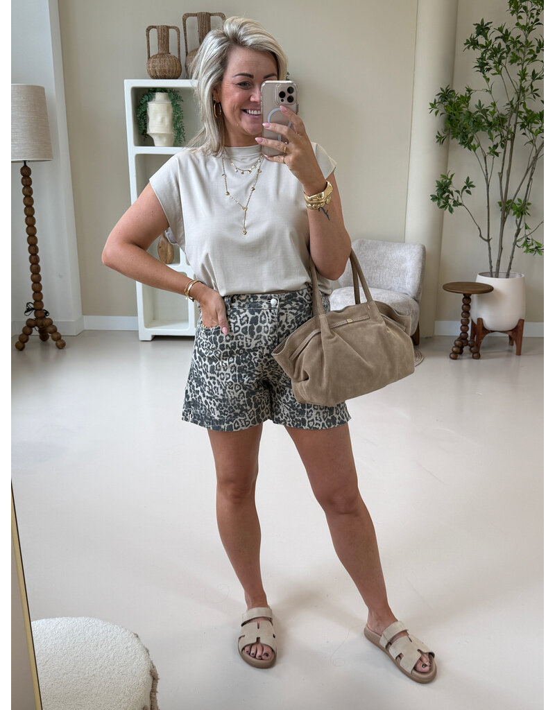 21Jewelz Mouwloze top met elastiek - beige