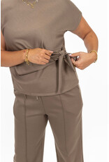 21Jewelz Co-ord set met strikdetail - taupe