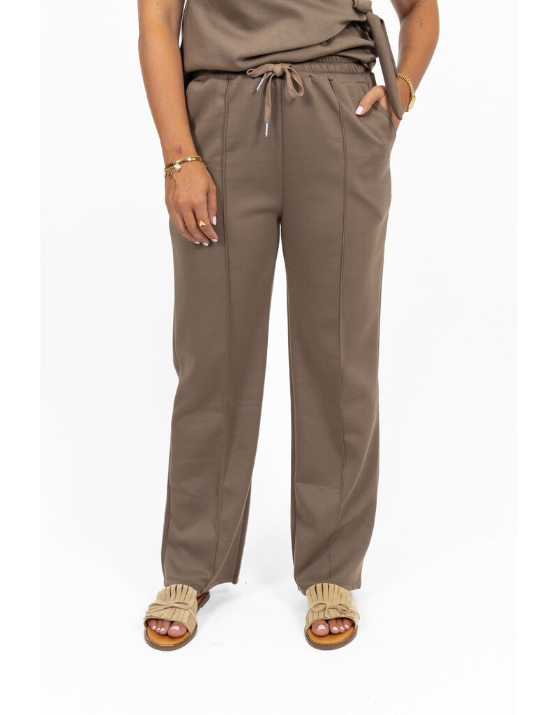 21Jewelz Co-ord set met strikdetail - taupe