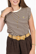 21Jewelz Gestreept t-shirt met gouden hartje