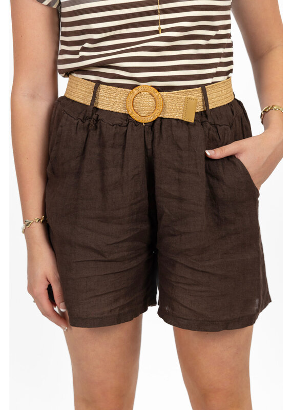 21Jewelz Shortje met riem - bruin