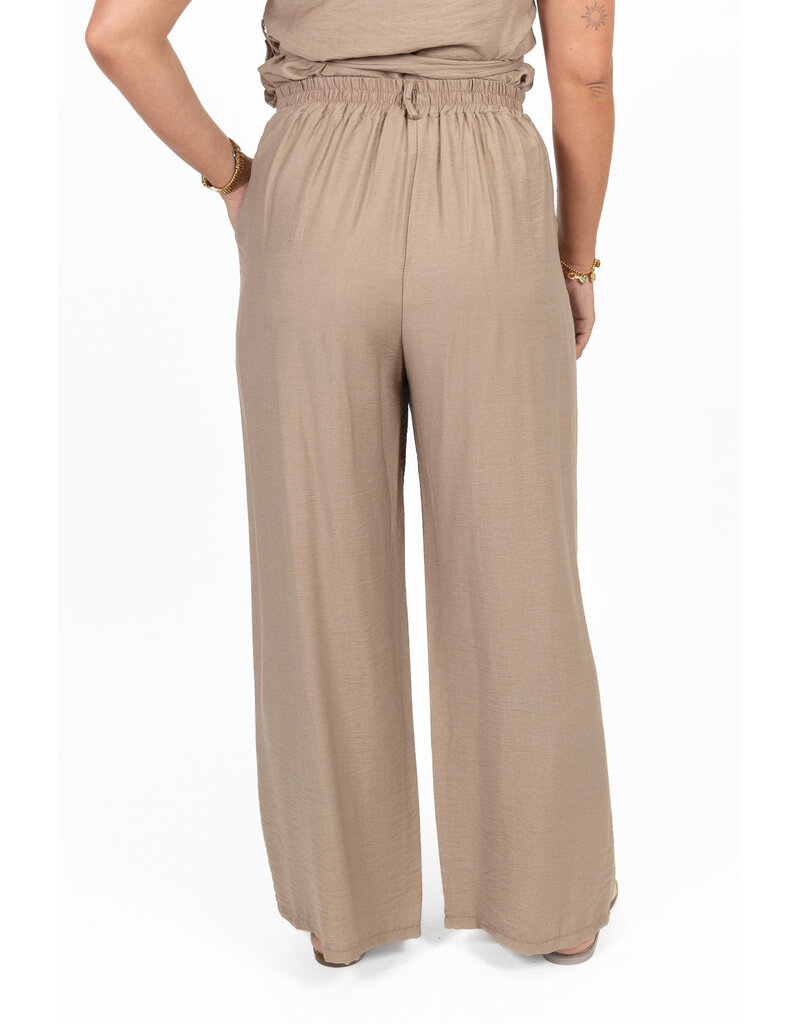 21Jewelz Co-ord set met strik gilet - beige
