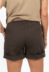 21Jewelz Short met knoopceintuur - donkerbruin